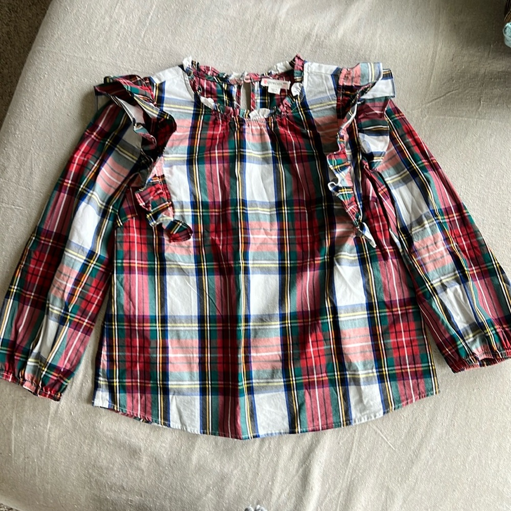 EUC Tartan Blouse, Crewcuts (J.Crew), size 12 girls